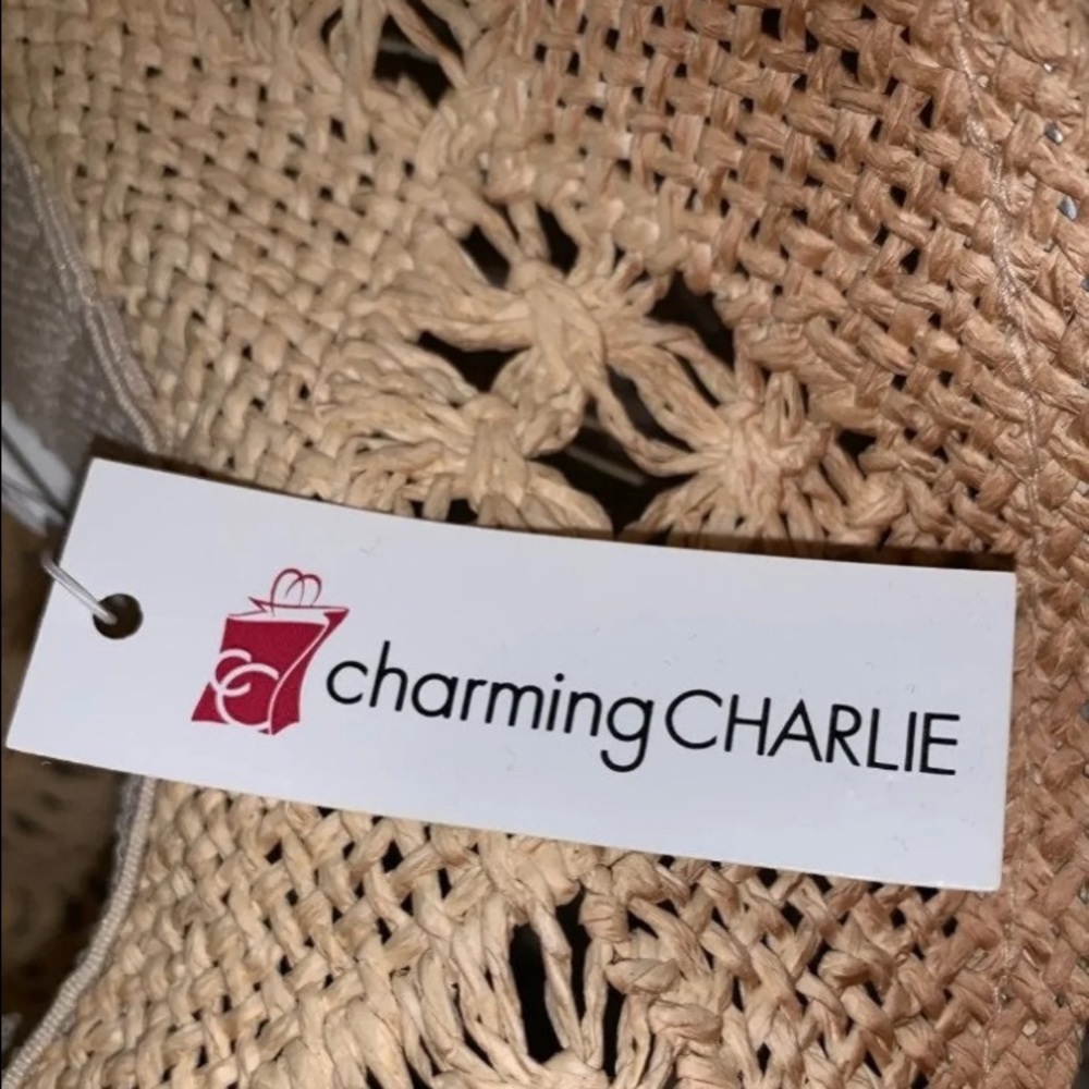 New Charming Charlie’s Straw Hat - Picture 3 of 3